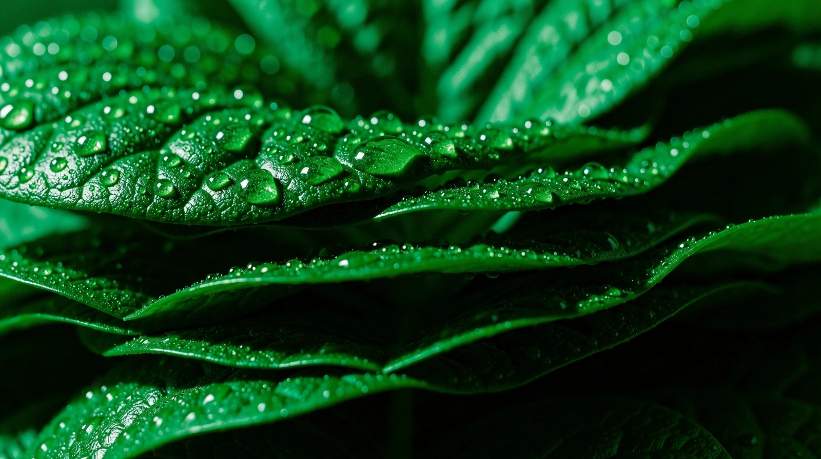 Makroaufnahme von frischem Blattgemüse