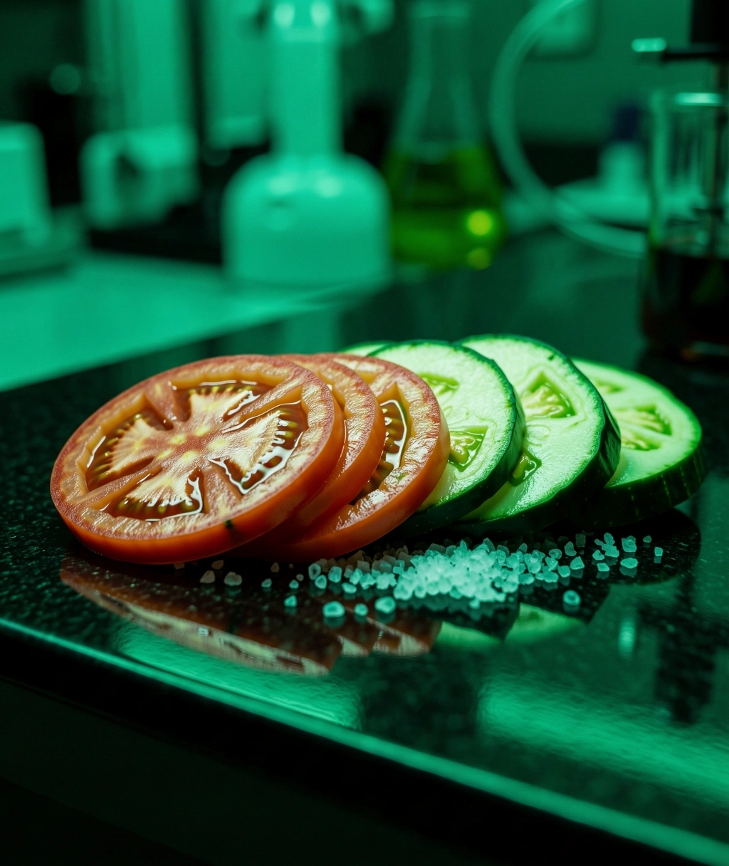 Zutaten in Laboratmosphäre